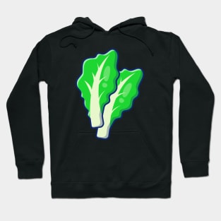 Floating Green Mustard Lettuce Cartoon Hoodie